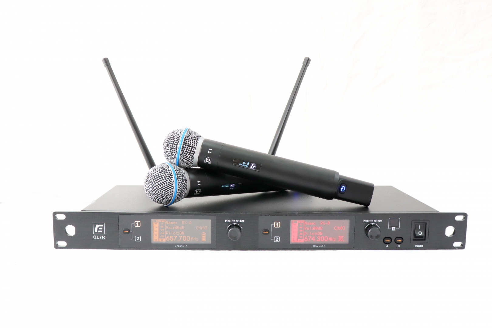 RFIntell QL7R/T1-B 720,500-754,000 МГц 2-канальная радиосистема с 2-мя ручными микрофонами в Торжке