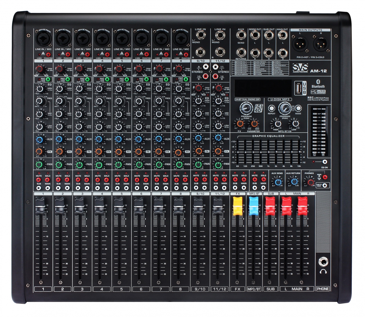 SVS Audiotechnik mixers AM-12 Микшерный пульт аналоговый, 12-канальный в Торжке