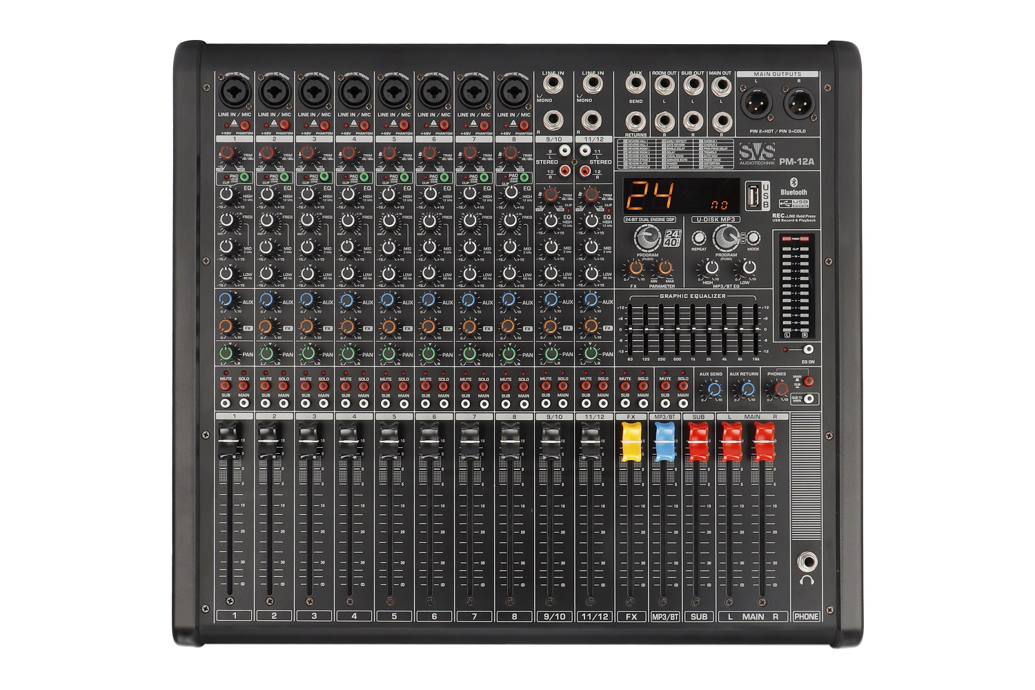 SVS Audiotechnik mixers PM-12A Активный аналоговый микшерный пульт, 12-канальный в Торжке